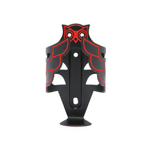 PDW Accessory Black with Red Owl Bottle Cage