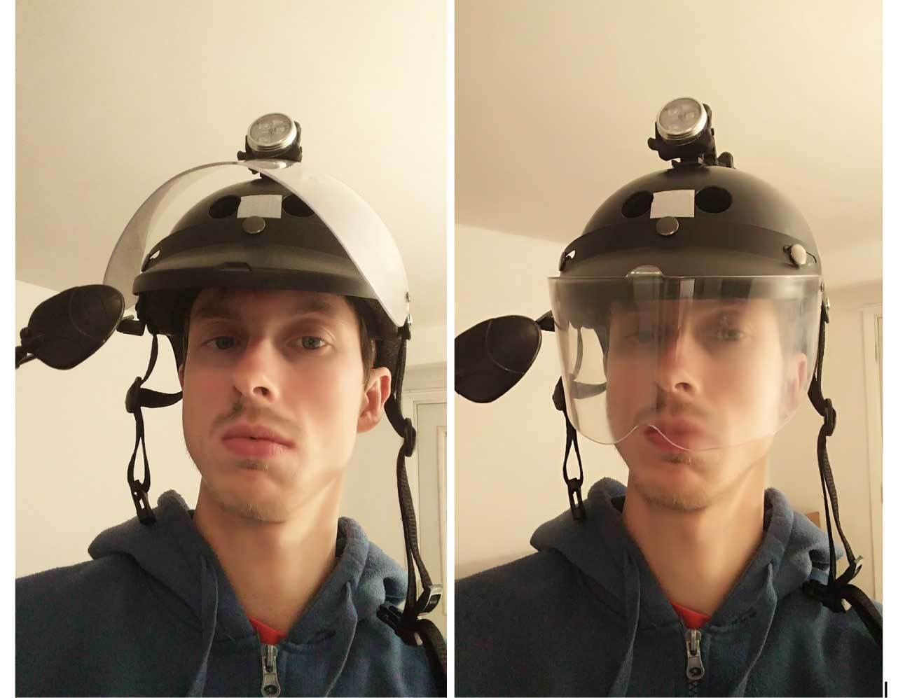 How to install a visor on a bike helmet