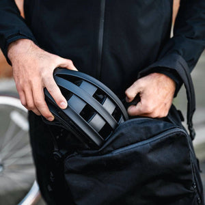 Collapsible FEND Bike Black Helmet fits into your bag