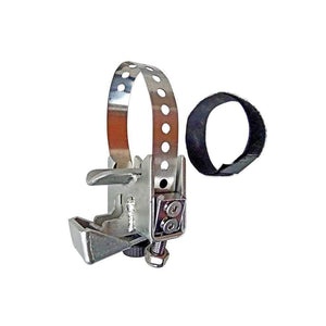 Full metal clamp for child bike with metal strip