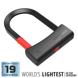 U-Lock Mason Black-Red 85/140 - World's Lightest small bike lock